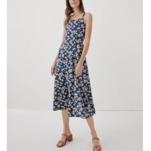 Pact Blue Sundress Sleeveless Midi